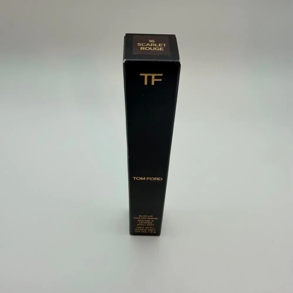 Tom Ford Slim Lip Color Shine 16 Scarlet Rouge Lipstick 0.9g NIB